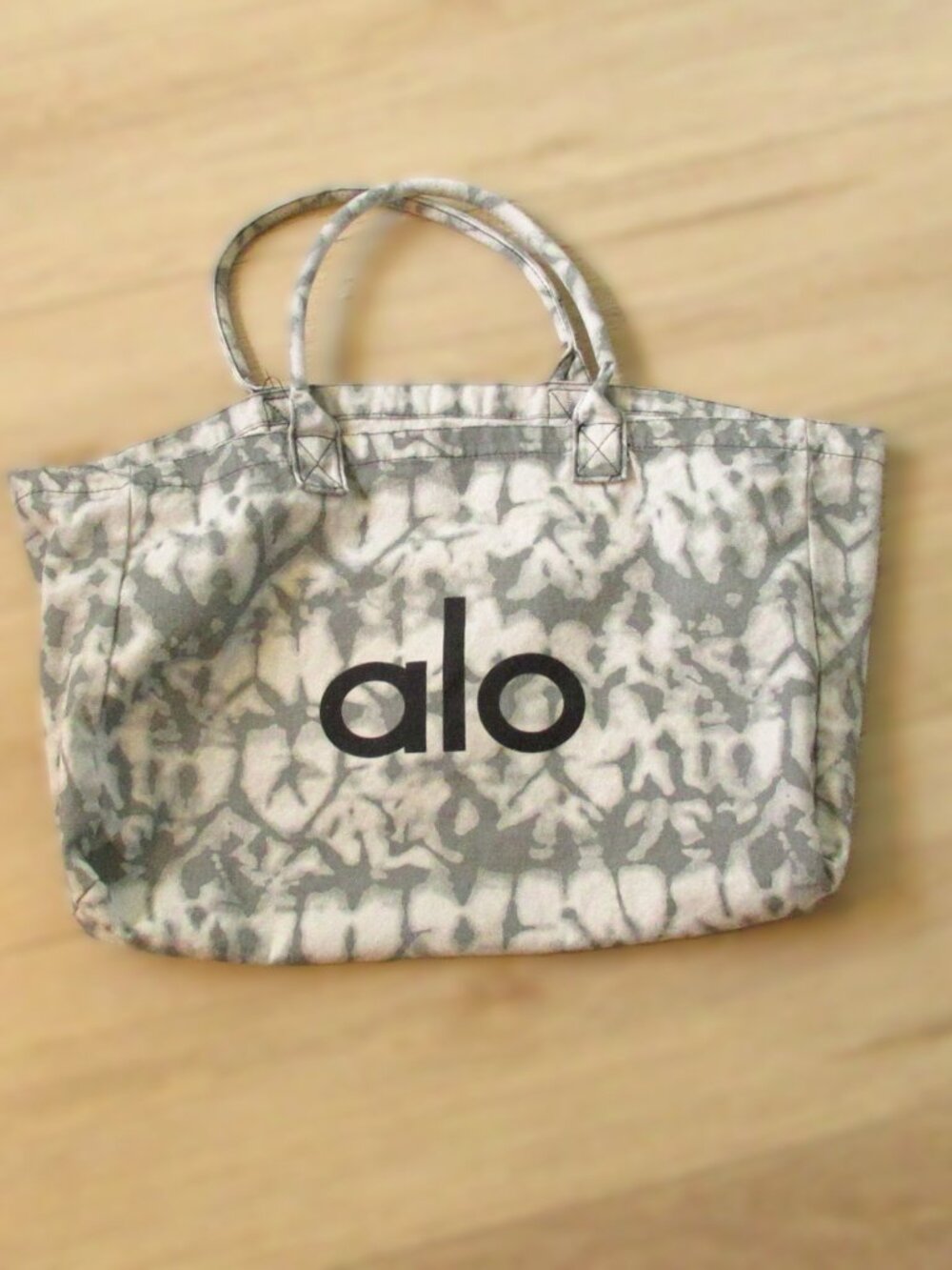Alo Yoga Gray Tie Dye Tote Bag Large Gym Travel Carryall